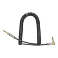 thumbnail image 4 of Curly Musical Instrument Audio Guitar Cable Cord 1/4 Inch Straight to Right-angle Gold-plated TS Plugs PU Jacket for Electric Guitar Bass Mixer Amplifier Equalizer Max. 3 Meters Usage Len, 4 of 6