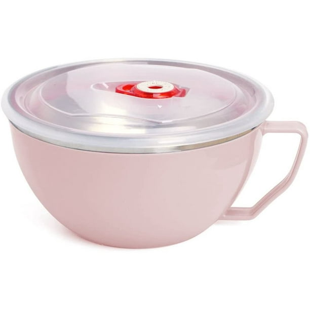 Stainless steel ramen noodle soup pasta bowl food fresh container lunch