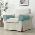 thumbnail image 2 of Set of 2 Jacquard Stretch Sofa Armchair Armrest Covers Anti-Slip Furniture Protector Armrest Slipcovers for Sofa Recliner with Free Fixing Tools Twist Pins, 2 of 6
