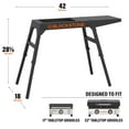 thumbnail image 3 of Blackstone 5013 Collapsible 17" and 22" Tabletop Griddle Stand with Adjustable Legs and a Removable Side Shelf, Powder Coated Steel, Black, 3 of 5