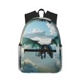 thumbnail image 1 of Disketp Cloud Sky Green Dragon Mochila Ligera Clásica con Múltiples Bolsillos, Mochila Casual para Hombre y Mujer, Ideal para Escuela, Trabajo y Viajes, 1 of 6