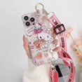 thumbnail image 1 of Sanrio Hello kitty With Lanyard Ornament wrist Phone Case For Iphone 11 12 13 14 Pro Max Mini X Xs Xr 7 8 Plus SE 2020 Cover, 1 of 1