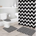thumbnail image 3 of FMSHPON Geometric 4 Piece Bathroom Set Shower Curtain Bath Rug Contour Mat and Toilet Lid Cover, 3 of 8