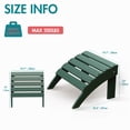 thumbnail image 2 of Hidpriva Outdoor Adirondack Ottoman, HDPE Weather Resistant Folding Footstool for Patio Pool Porch Lawn, Dark Green(Set of 2), 2 of 7