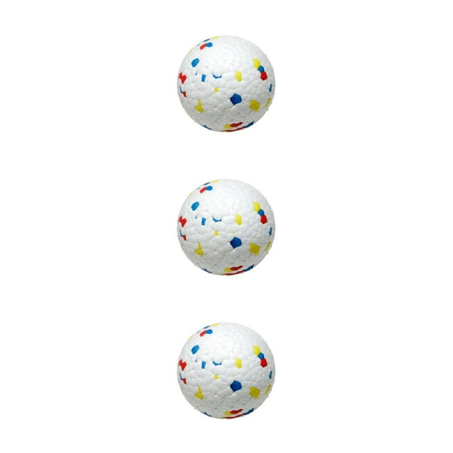 mmirethe Bite Resistant Toy Balls For Playful Pets With Strong Teeth And Irregular White color 7cm 3Set