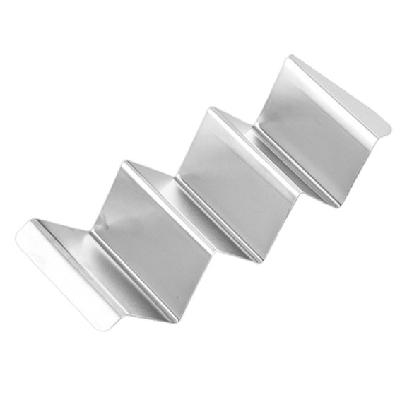 Kripyery Stainless Steel Taco Holder Non-stick Reusable Pancake Stand Holds Up to 3 Tacos Dishwasher & Microwave Safe Burrito Holder Tray Kitchen Baking Supplies