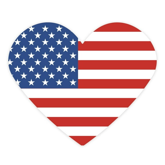 Koyal Wholesale Heart Shaped 4th of July Stickers, Patriotic USA Designs for Kids & Party Favors, Pack-75