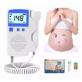 thumbnail image 1 of Monitor de frecuencia cardíaca fetal Doppler portátil para el hogar con batería de gel de 3,0 Mhz para mujeres embarazadas profesionales, 1 of 4