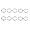 thumbnail image 1 of Paquete de 10 piezas de anillos espaciadores de cuentas redondas de cobre y metal Plata 9mm, 1 of 9