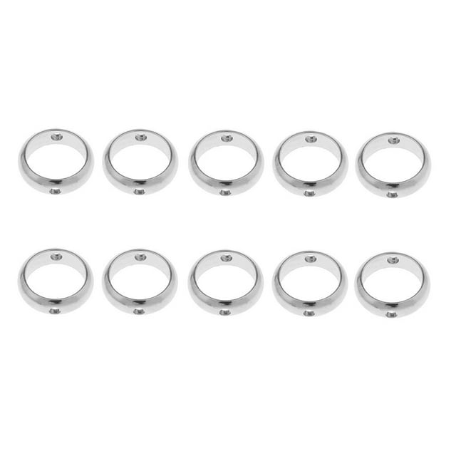 simhoa 10 Pcs Perles Intercalaires en Métal Anneaux Ronds avec Trou de 1mm Fabrication de Bijoux DIY 9mm