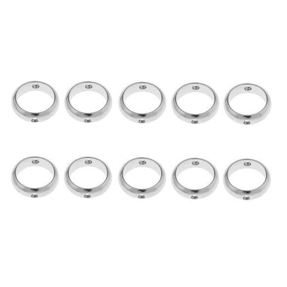 Abbracc 10 Pièces Perles d'Espacement en Métal Cercle Anneaux Ronds avec 1mm Trou Bricolage Bijoux Fabrication 9mm