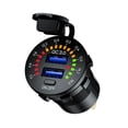 thumbnail image 2 of Voltímetro impermeable USB dual para motocicleta, teléfono inteligente de carga rápida universal, 2 puertos, tabletas, , mini , Zulema Dispositivo de carga de coche, 2 of 8