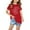 Red, variant on Spazoro Kids Girls T-Shirts Tee, Basic Love Printed Crew Neck Short Sleeve Summer Casual Tops for Child Girls Blue Size 5 T