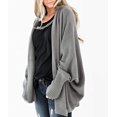 thumbnail image 3 of Women's Open Front Cardigan Loose Draped Batwing Sleeve Knit Sweater, 3 of 4