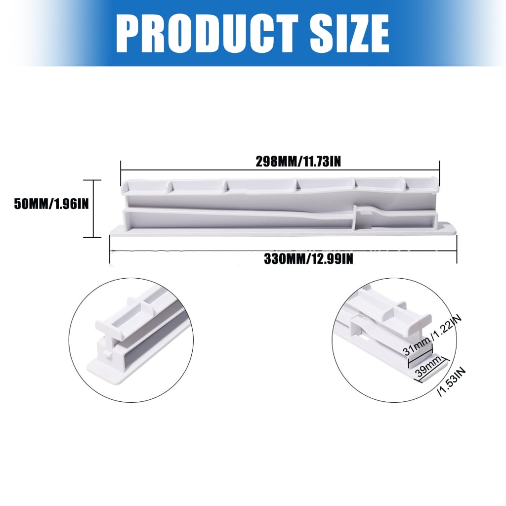 ABS Refrigerator Drawer Center Rails 12.8 Inches for Easy Installation Sliding