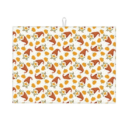 

Sigee Gnomes Autumn for Dish Drying Mat for Kitchen Counter Premium Kitchen Drying Mat 18 x 24 Dish Drying Pad