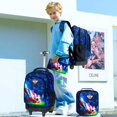 thumbnail image 2 of Mochila rodante WZLVO Dinosaur para niños con bolsa de almuerzo de 21 pulgadas, 2 of 7