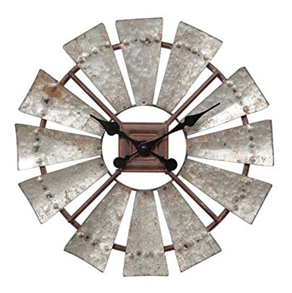 Special T Imports Small 16" Rustic Windmill Clock