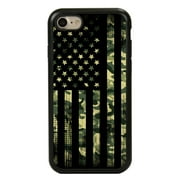 Guard Dog Patriot Rugged American Flag Hybrid Case for iPhone 7 / 8, Black with Black Silicone