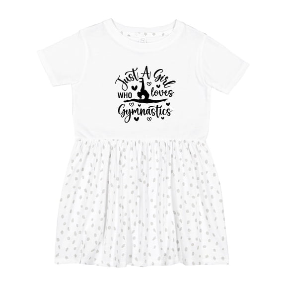 Inktastic Just a Girl Who Loves Gymnastics Girls Toddler Dress