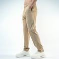 thumbnail image 4 of XDZJLR Mens Pants Casual Split Patchwork Design Outdoor Loose Solid Color Pocket Workwear Elastic Waist Pocket Design Trousers, 4 of 7