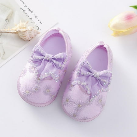 

Baby Girls Princess Shoes Fashion Princess Shoes Lovely Princess Shoes Buckle Design One Foot Pedal Fashion Bow