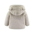 thumbnail image 3 of TMOYZQ Infant Toddler Kids Fleece Hooded Jacket Coat with Ears Zipper Lightweight Long Sleeve Thick Warm Outerwear on Clearance, 3 of 3