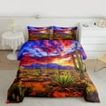 thumbnail image 2 of Homewish Colorful Natural Scenery Bedding Comforter Set,Tropical Desert Cactus Twin Comforter Sets,Rustic Western Cowboy Bedding Set For Adults,Breathable Home Decor Reversible,2-Piece, 2 of 8