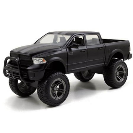 2014 Dodge Ram 1500 Matt Black Pickup Truck Off Road "Just Trucks" 1/24 by Jada 97473