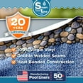 thumbnail image 3 of SmartLine 18' x 34' Oval Seaside Lagoon Overlap Above Ground Swimming Pool Liner, 54" Height, 20 Gauge, 3 of 6