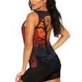 thumbnail image 3 of Daiia Yellow Castle Sunset Tree Printed Womens Workout Tops for Women Quick-dry Tank Tops Mesh Yoga Shirts Athletic Running Tank Tops Sleeveless Gym Clothes-Large, 3 of 7