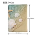 thumbnail image 3 of Pofeuu Starfish And Seashell Print Travel Document Organizer Passport Holder Men Women for Family (6.5 in x 4.5 in),Wallet Holder Credit Card Clutch Bag Case, 3 of 5