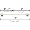 thumbnail image 2 of 5/8" Multi-Use Versatile Adjustable Appliance Magnetic Rod Extends from 16 inch to 28 inch Magnetic Cafe Curtain Rod, Nickel, 2 Pack, 2 of 6