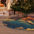 thumbnail image 6 of Lsque Colorful Starry Sky Sleep Dog Print Christmas Tree Skirt, Tree Skirt with Ties or Velcro, Perfect for Holiday Decorations, Halloween, and New Year-30", 6 of 7