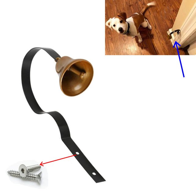 LYD Dog Bell Pet Door Bell Hanging Brass Doorbell para Potty Training Housetraining Houserbreaking LYD Campana de perro