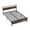 Brown-Queen, variant on Kadyn Bed Frame, Platform Bed Frame,Queen Metal Bed Frame Industrial Platform Bed with Wooden Headboard-Queen Size