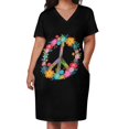 thumbnail image 2 of Vestido holgado con bolsillos, estilo hippie, tie-dye, años 60 y 70, estilo coreano, falda de verano para mujer., 2 of 6