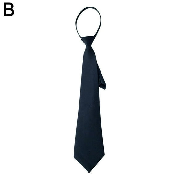 YXRRVING Black Clip On Tie Tie Security Ties For Men Women Doorman Steward Matte Funeral Black Apparel Black Accessories Tie Necktie