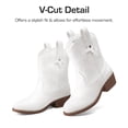 thumbnail image 3 of Botas de Vaquera Blancas para Niñas DREAM PAIRS KKUMMB2509, 3 of 6