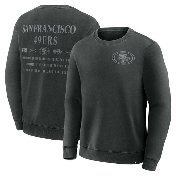 Men's Fanatics Black San Francisco 49ers Deep Route Pullover Sweatshirt