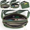 thumbnail image 2 of Riñonera para Mujer Riñonera Riñonera Resistente al Agua Ligera Moda Pecho Bolsas con 3 Bolsillos con Cremallera para Viajes Correr Senderismo Ciclismo CA0 Nylon Verde esquí esquí Gafas de esquí, 2 of 5