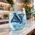 thumbnail image 6 of BingTong Artisanal Blue Ringed Octopus Glassware, 3D Octopuses Stemless Wine Glasses, Handcrafted Marine Animal Bar Glass, Coastal Home Decor Gift For Ocean Lovers B-J, 6 of 7