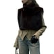 thumbnail image 1 of Chaleco de Piel Sintética para Mujer, Sin Mangas, Chaqueta de Forro de Invierno, Chaleco de Cuello Alto Marrón L, 1 of 10
