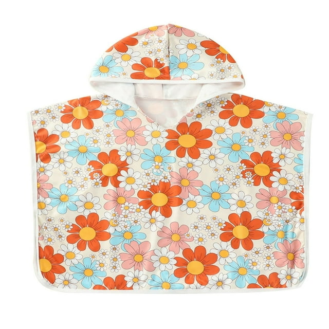 Enfants Garçon Filles Maillots de Bain Cover Up T Shirts Floral Imprimé Été Beachwear Robe