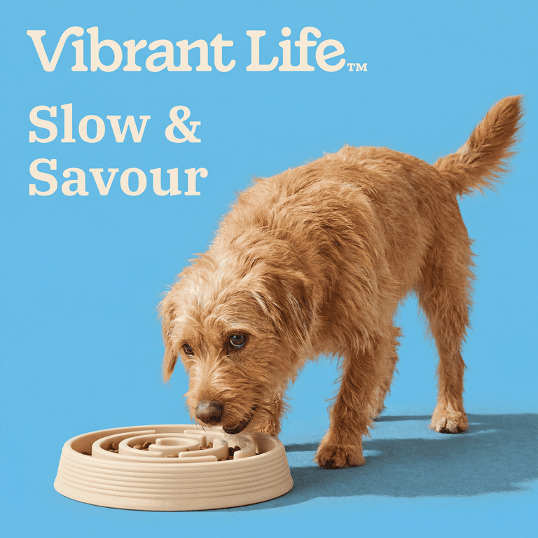Vibrant Life 3.2-Cup Silicone Slow Pet Feeder, Beige photo 4