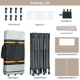 thumbnail image 3 of Euroco 10x30 Pop Up Canopy with Sidewalls, Heavy Duty Outdoor Party Tent with Wheeled Bag, for Patio,Wedding, Backyard (Khaki), 3 of 9