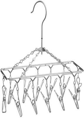 Chrome Honey-Can-Do DRY-01102 Clothes Drying Hanger Rack with 12 Clips 