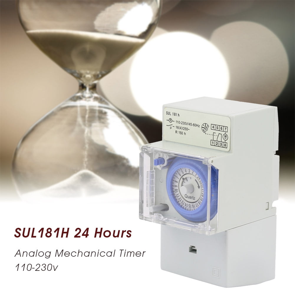 Programmable Timer, 24 Hour, 110,230V, Weekly Schedule, Save Energy, Easy DIN Rail Install