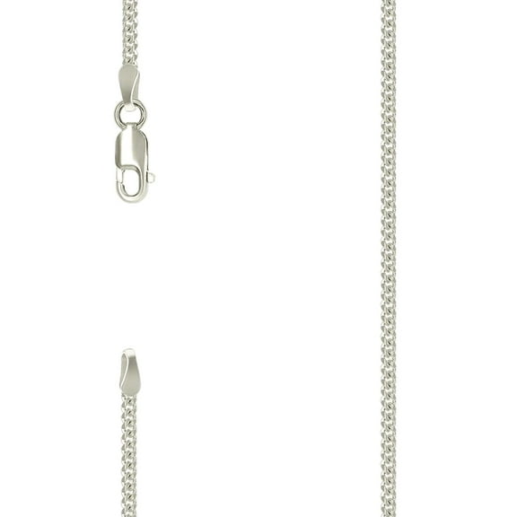 925 Sterling Silver Solid Comfort Curb Chain Silver 2mm Necklace 20 Inch Chain Necklace for Women and Men
