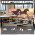 thumbnail image 4 of Uorisanigo RV Dinette Cushions Covers 2 PCS Western Horse Aztec Camper Cushion Covers Easy to Install Camper Accessories Stretch Car Seat Slipcovers Sofa Loveseat Chair Cover Protective, 4 of 7